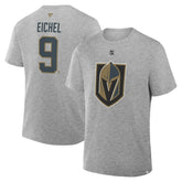 Jack Eichel Vegas Golden Knights Fanatics Authentic Stack Name & Number T-Shirt - Heather Gray - NHL 202466702