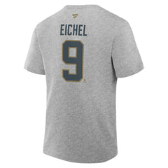 Jack Eichel Vegas Golden Knights Fanatics Authentic Stack Name & Number T-Shirt - Heather Gray - NHL 202466702