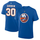 Ilya Sorokin New York Islanders Fanatics Authentic Stack Name & Number T-Shirt - Royal - NHL 202466712