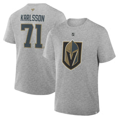 William Karlsson Vegas Golden Knights Fanatics Authentic Stack Name & Number T-Shirt - Heather Gray - NHL 202466750