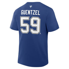 Jake Guentzel Tampa Bay Lightning Fanatics Authentic Stack Name & Number T-Shirt - Blue - NHL 202466753