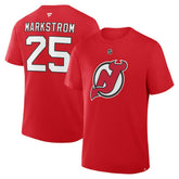 Jacob Markstrom New Jersey Devils Fanatics Authentic Stack Name & Number T-Shirt - Red - NHL 202466776