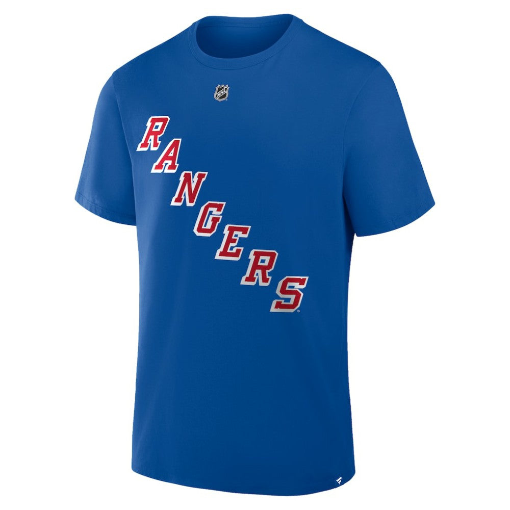 Mika Zibanejad New York Rangers Fanatics Authentic Stack Name & Number T-Shirt - Blue - NHL 202466784