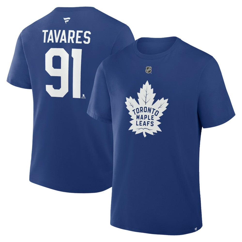 John Tavares Toronto Maple Leafs Fanatics Authentic Stack Name & Number T-Shirt - Blue - NHL 202466800