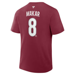 Cale Makar Colorado Avalanche Fanatics Authentic Stack Name & Number T-Shirt - Burgundy - NHL 202466817