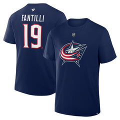 Adam Fantilli Columbus Blue Jackets Fanatics Authentic Stack Name & Number T-Shirt - Navy - NHL 202466820