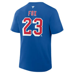 Adam Fox New York Rangers Fanatics Authentic Stack Name & Number T-Shirt - Blue - NHL 202466821