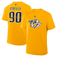 Ryan O'Reilly Nashville Predators Fanatics Authentic Stack Name & Number T-Shirt - Gold - NHL 202466852