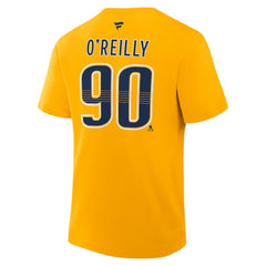 Ryan O'Reilly Nashville Predators Fanatics Authentic Stack Name & Number T-Shirt - Gold - NHL 202466852