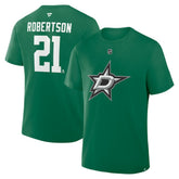 Jason Robertson Dallas Stars Fanatics Authentic Stack Name & Number T-Shirt - Kelly Green - NHL 202466857