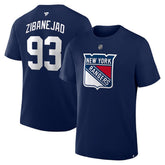 Mika Zibanejad New York Rangers Fanatics Authentic Stack Name & Number T-Shirt - Navy - NHL 202466915