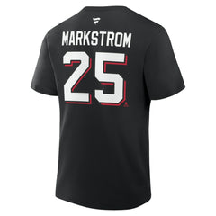 Jacob Markstrom New Jersey Devils Fanatics Authentic Stack Name & Number T-Shirt - Black - NHL 202466924