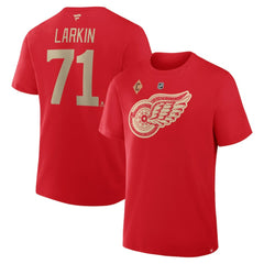 Dylan Larkin Detroit Red Wings Fanatics Authentic Stack Name & Number T-Shirt - Red - NHL 202466941