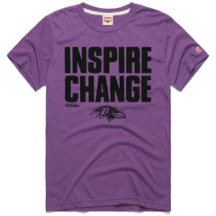Baltimore Ravens Homage Unisex 2024 Inspire Change Tri-Blend T-Shirt Purple