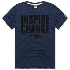 New England Patriots Homage Unisex 2024 Inspire Change Tri-Blend T-Shirt Navy