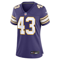Nike Andrew Van Ginkel Minnesota Vikings Women's Alternate Game Jersey Purple