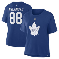 William Nylander Toronto Maple Leafs Fanatics Women's Authentic Stack Name & Number T-Shirt - Blue - NHL 202477544