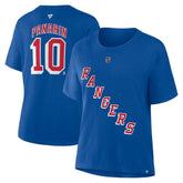 Artemi Panarin New York Rangers Fanatics Women's Authentic Stack Name & Number T-Shirt - Blue - NHL 202477567