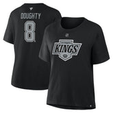 Drew Doughty Los Angeles Kings Fanatics Women's Authentic Stack Name & Number T-Shirt - Black - NHL 202477610
