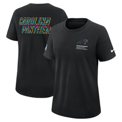 Nike Carolina Panthers Women's 2025 NFL Crucial Catch Tri-Blend Dri-FIT T-Shirt Black