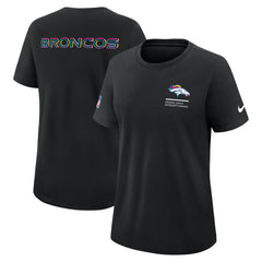 Nike Denver Broncos Women's 2025 NFL Crucial Catch Tri-Blend Dri-FIT T-Shirt Black
