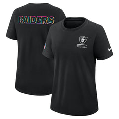 Nike Las Vegas Raiders Women's 2025 NFL Crucial Catch Tri-Blend Dri-FIT T-Shirt Black