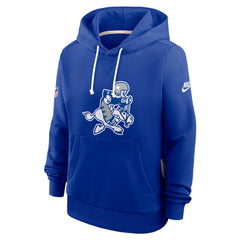 Nike Dallas Cowboys Women's Throwback Sideline Standard Issue Dri-FIT Hoodie Royal
