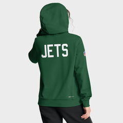 Nike New York Jets Women's Throwback Sideline Standard Issue Dri-FIT Hoodie Kelly Green