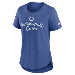 Nike Indianapolis Colts Women's Script Tri-Blend T-Shirt Royal