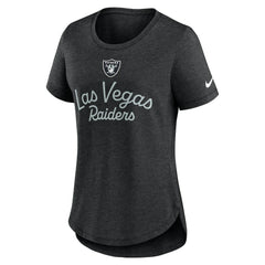 Nike Las Vegas Raiders Women's Script Tri-Blend T-Shirt Black