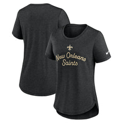 Nike New Orleans Saints Women's Script Tri-Blend T-Shirt Black