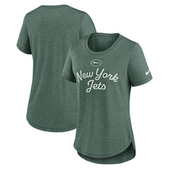 Nike New York Jets Women's Script Tri-Blend T-Shirt Green