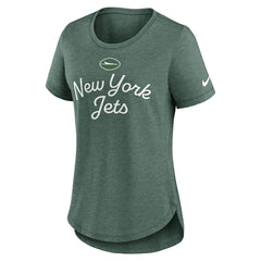 Nike New York Jets Women's Script Tri-Blend T-Shirt Green