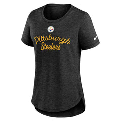 Nike Pittsburgh Steelers Women's Script Tri-Blend T-Shirt Black