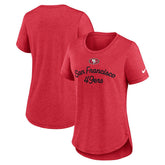 Nike San Francisco 49ers Women's Script Tri-Blend T-Shirt Scarlet