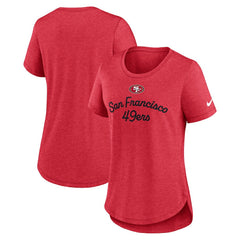 Nike San Francisco 49ers Women's Script Tri-Blend T-Shirt Scarlet