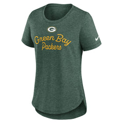 Nike Green Bay Packers Women's Script Tri-Blend T-Shirt Green
