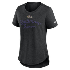 Nike Baltimore Ravens Women's Script Tri-Blend T-Shirt Black