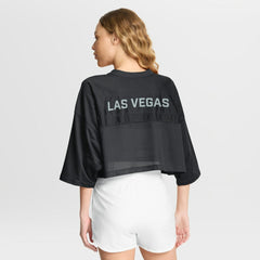 Nike Las Vegas Raiders Women's Primetime Cropped Mesh Dri-FIT Fashion Jersey Black