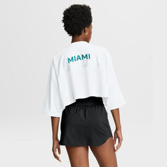 Nike Miami Dolphins Women's Primetime Cropped Mesh Dri-FIT Fashion Jersey White