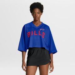 Nike Buffalo Bills Women's Primetime Cropped Mesh Dri-FIT Fashion Jersey Royal