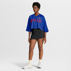 Nike Buffalo Bills Women's Primetime Cropped Mesh Dri-FIT Fashion Jersey Royal