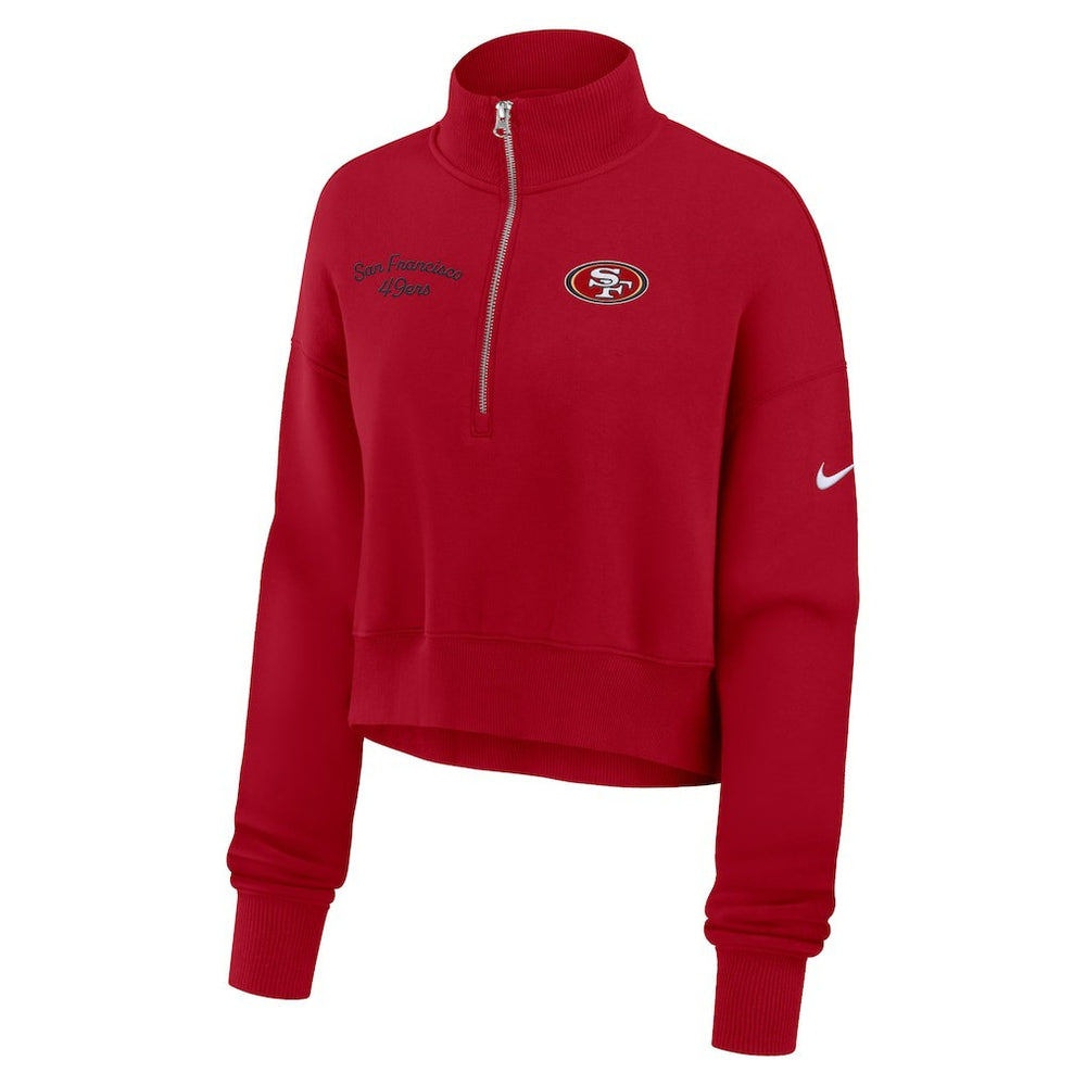 Nike San Francisco 49ers Women's Primetime Phoenix Half-Zip Sweatshirt Scarlet