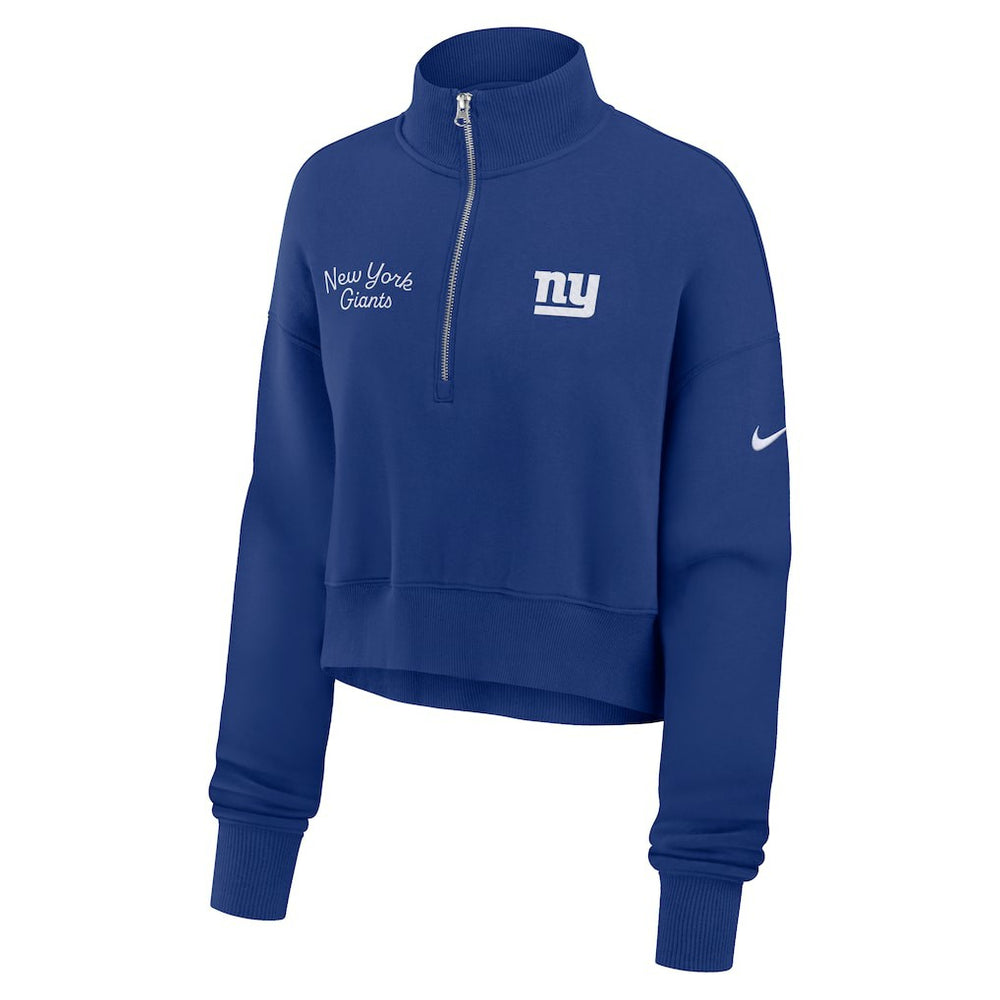 Nike New York Giants Women's Primetime Phoenix Half-Zip Sweatshirt Royal
