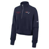 Nike New England Patriots Women's Primetime Phoenix Half-Zip Sweatshirt Navy