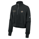 Nike New Orleans Saints Women's Primetime Phoenix Half-Zip Sweatshirt Black