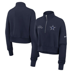 Nike Dallas Cowboys Women's Primetime Phoenix Half-Zip Sweatshirt Navy