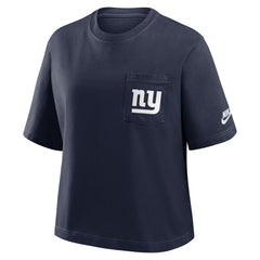 Nike New York Giants Women's Rewind Pocket Boxy T-Shirt Royal