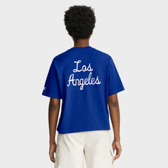 Nike Los Angeles Rams Women's Rewind Pocket Boxy T-Shirt Royal