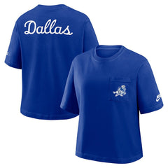 Nike Dallas Cowboys Women's Rewind Pocket Boxy T-Shirt Royal